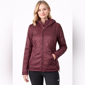 Lululemon Layer Up Jacket Bordeaux Drama Prep Red Primaloft Reversible Hooded 8